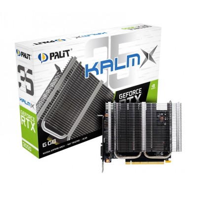 Купить ᐈ Кривой Рог ᐈ Низкая цена ᐈ Видеокарта GF RTX 3050 6GB GDDR6 KalmX Palit (NE63050018JE-1070H)