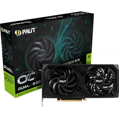 Купить ᐈ Кривой Рог ᐈ Низкая цена ᐈ Видеокарта GF RTX 4060 Ti 8GB GDDR6 Dual OC Palit (NE6406TT19P1-1060D)