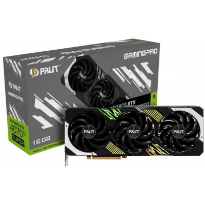 Купить ᐈ Кривой Рог ᐈ Низкая цена ᐈ Видеокарта GF RTX 4070 Ti Super 16GB GDDR6X GamingPro Palit (NED47TS019T2-1043A)