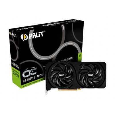 Купить ᐈ Кривой Рог ᐈ Низкая цена ᐈ Видеокарта GF RTX 4060 8GB GDDR6 Infinity 2 OC Palit (NE64060S19P1-1070L)