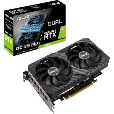 Купить ᐈ Кривой Рог ᐈ Низкая цена ᐈ Видеокарта GF RTX 3060 12GB GDDR6 Dual OC V2 Asus (DUAL-RTX3060-O12G-V2) (LHR)