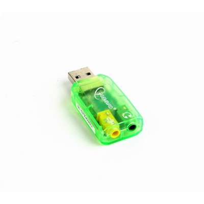 Купить ᐈ Кривой Рог ᐈ Низкая цена ᐈ Звуковая карта Gembird SC-USB-01 Green