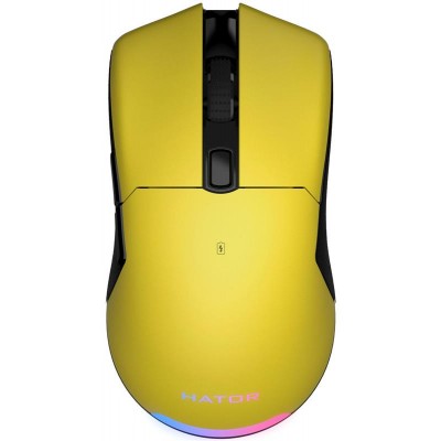 Купить ᐈ Кривой Рог ᐈ Низкая цена ᐈ Мышь беспроводная Hator Pulsar 2 Pro Wireless Yellow (HTM-532)