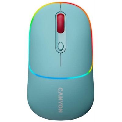 Купить ᐈ Кривой Рог ᐈ Низкая цена ᐈ Мышь беспроводная Canyon MW-22 Dual Band RGB Wireless Dark Cyan (CNS-CMSW22DC)