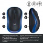 Купить ᐈ Кривой Рог ᐈ Низкая цена ᐈ Мышь беспроводная Logitech M185 Blue (910-002239)