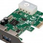 Купить ᐈ Кривой Рог ᐈ Низкая цена ᐈ Контроллер Frime NEC720200F1 (ECF-PCIEtoUSB003.LP) PCI-E-2xUSB3.0