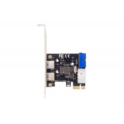 Купить ᐈ Кривой Рог ᐈ Низкая цена ᐈ Плата расширения Frime PCI-E to USB3.0 (2 порта) +19pin VIA VL805 (ECF-PCIEtoUSB005.LP)