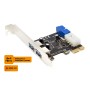 Купить ᐈ Кривой Рог ᐈ Низкая цена ᐈ Плата расширения Frime PCI-E to USB3.0 (2 порта) +19pin VIA VL805 (ECF-PCIEtoUSB005.LP)