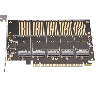 Купить ᐈ Кривой Рог ᐈ Низкая цена ᐈ Контроллер Frime WCH382L (ECF-PCIEtoSSD010) PCI-E-5xM.2 (B Key)