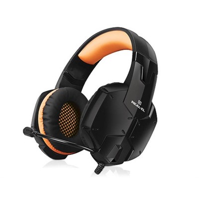 Купить ᐈ Кривой Рог ᐈ Низкая цена ᐈ Гарнитура REAL-EL GDX-7700 Black/Orange 