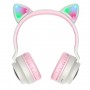 Купить ᐈ Кривой Рог ᐈ Низкая цена ᐈ Bluetooth-гарнитура Hoco W27 Cat Ear Grey/Pink (W27GP)