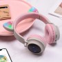 Купить ᐈ Кривой Рог ᐈ Низкая цена ᐈ Bluetooth-гарнитура Hoco W27 Cat Ear Grey/Pink (W27GP)