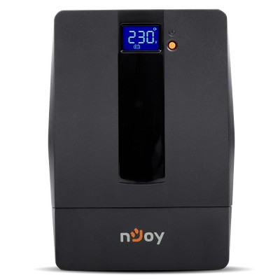 Купить ᐈ Кривой Рог ᐈ Низкая цена ᐈ ИБП NJOY Horus Plus 1500 (PWUP-LI150H1-AZ01B) Lin.int., AVR, 4 x евро, USB, LCD, пластик