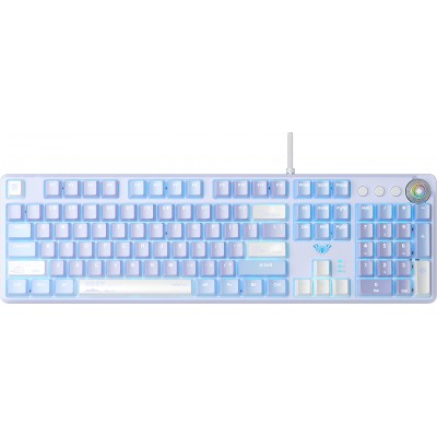 Купить ᐈ Кривой Рог ᐈ Низкая цена ᐈ Клавиатура Aula Mechanical F2088 PRO White/Violet, plus 9 Purple keys KRGD blue (69483912349