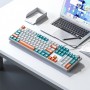 Купить ᐈ Кривой Рог ᐈ Низкая цена ᐈ Клавиатура Aula Mechanical F2088 PRO White/Blue, plus 9 Orange keys KRGD blue (6948391234908