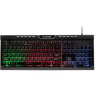 Купить ᐈ Кривой Рог ᐈ Низкая цена ᐈ Клавиатура 2E Gaming KG300UB LED Ukr Black (2E-KG300UB)