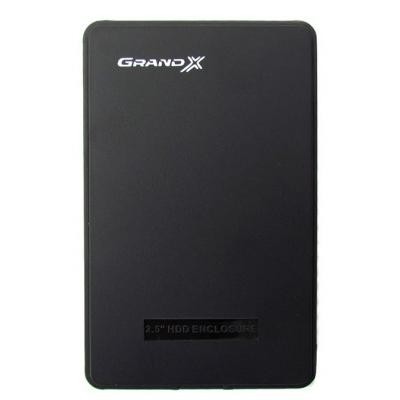 Купить ᐈ Кривой Рог ᐈ Низкая цена ᐈ Внешний карман Grand-X для HDD 2,5" USB 2,0 (HDE22)