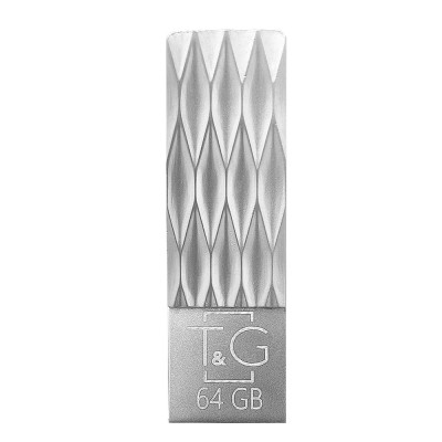 Купить ᐈ Кривой Рог ᐈ Низкая цена ᐈ Флеш-накопитель USB 64GB T&G 103 Metal Series Silver (TG103-64G)