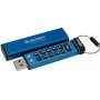 Купить ᐈ Кривой Рог ᐈ Низкая цена ᐈ Флеш-накопитель USB3.2 16GB Kingston IronKey Keypad 200 Type-A Blue (IKKP200/16GB)