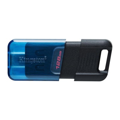 Купить ᐈ Кривой Рог ᐈ Низкая цена ᐈ Флеш-накопитель USB3.2 128GB Type-C Kingston DataTraveler 80 M Blue/Black (DT80M/128GB)