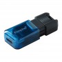 Купить ᐈ Кривой Рог ᐈ Низкая цена ᐈ Флеш-накопитель USB3.2 256GB Type-C Kingston DataTraveler 80 M Blue/Black (DT80M/256GB)