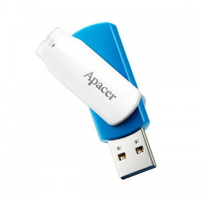 Купить ᐈ Кривой Рог ᐈ Низкая цена ᐈ Флеш-накопитель USB3.1 64GB Apacer AH357 Blue/White (AP64GAH357U-1)