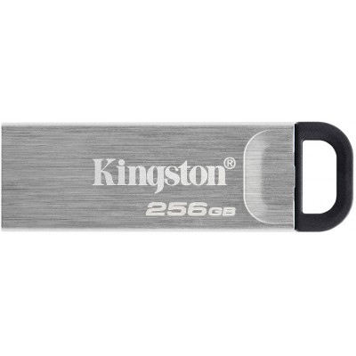 Купить ᐈ Кривой Рог ᐈ Низкая цена ᐈ Флеш-накопитель USB3.2 256GB Kingston DataTraveler Kyson Silver/Black (DTKN/256GB)