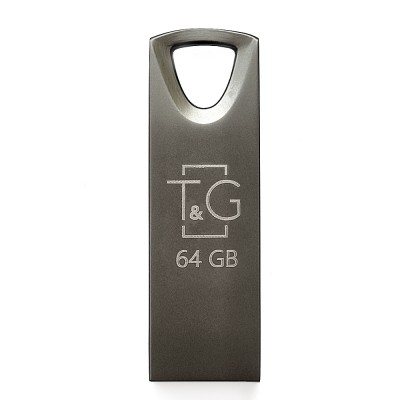 Купить ᐈ Кривой Рог ᐈ Низкая цена ᐈ Флеш-накопитель USB 64GB T&G 117 Metal Series Black (TG117BK-64G)