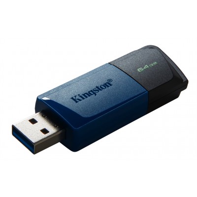 Купить ᐈ Кривой Рог ᐈ Низкая цена ᐈ Флеш-накопитель USB3.2 64GB Kingston DataTraveler Exodia M Black/Blue (DTXM/64GB)