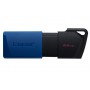 Купить ᐈ Кривой Рог ᐈ Низкая цена ᐈ Флеш-накопитель USB3.2 64GB Kingston DataTraveler Exodia M Black/Blue (DTXM/64GB)