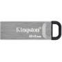 Купить ᐈ Кривой Рог ᐈ Низкая цена ᐈ Флеш-накопитель USB3.2 64GB Kingston DataTraveler Kyson Silver/Black (DTKN/64GB)