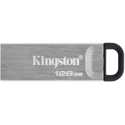 Купить ᐈ Кривой Рог ᐈ Низкая цена ᐈ Флеш-накопитель USB3.2 128GB Kingston DataTraveler Kyson Silver/Black (DTKN/128GB)