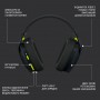 Купить ᐈ Кривой Рог ᐈ Низкая цена ᐈ Bluetooth-гарнитура Logitech G435 Wireless Black (981-001050)