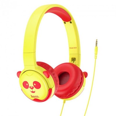 Купить ᐈ Кривой Рог ᐈ Низкая цена ᐈ Наушники Hoco W31 Childrens Yellow-Red (W31YR)