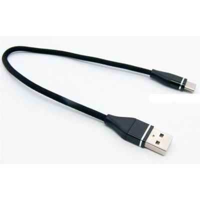 Купить ᐈ Кривой Рог ᐈ Низкая цена ᐈ Кабель Dengos USB-USB Type-C 0.25м Black (NTK-TC-SHRT-BLACK)