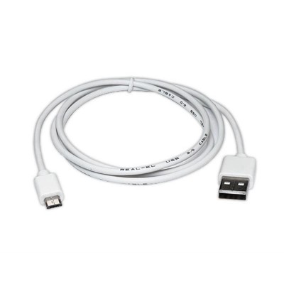 Купить ᐈ Кривой Рог ᐈ Низкая цена ᐈ Кабель REAL-EL Pro USB - micro USB V 2.0 (M/M), 0.6 м, белый (EL123500022)