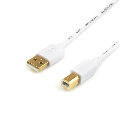 Купить ᐈ Кривой Рог ᐈ Низкая цена ᐈ Кабель Atcom USB - USB Type-B V 2.0 (M/M), 0.8 м, белый (14370)