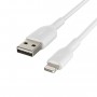 Купить ᐈ Кривой Рог ᐈ Низкая цена ᐈ Кабель Belkin PVC USB - Lightning (M/M), 0.15 м, White (CAA001BT0MWH)