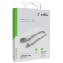 Купить ᐈ Кривой Рог ᐈ Низкая цена ᐈ Кабель Belkin PVC USB - Lightning (M/M), 0.15 м, White (CAA001BT0MWH)