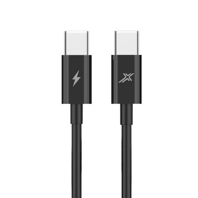 Купить ᐈ Кривой Рог ᐈ Низкая цена ᐈ Кабель Grand-X USB Type-C - USB Type-C 60W, 1м, Black (CC-07B)