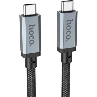 Купить ᐈ Кривой Рог ᐈ Низкая цена ᐈ Кабель Hoco US05 USB Type-C - USB Type-C (40Gbps), USB4, 100W, 2 м, Black (US052B)