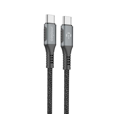 Купить ᐈ Кривой Рог ᐈ Низкая цена ᐈ Кабель Intaleo CBGPD60WTT2 USB Type-C - USB Type-C (M/M), 2 м, Grey (1283126518102)