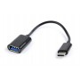 Купить ᐈ Кривой Рог ᐈ Низкая цена ᐈ Кабель Cablexpert USB - USB Type-C V 2.0 (F/M), 0.2 м, черный (AB-OTG-CMAF2-01)