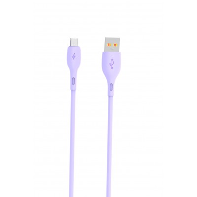 Купить ᐈ Кривой Рог ᐈ Низкая цена ᐈ Кабель SkyDolphin S22V Soft Silicone USB - micro USB (M/M), 1 м, Violet (USB-000606)