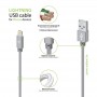 Купить ᐈ Кривой Рог ᐈ Низкая цена ᐈ Кабель Intaleo CBGNYL2 USB - Lightning (M/M), 2 м, Grey (1283126477669)