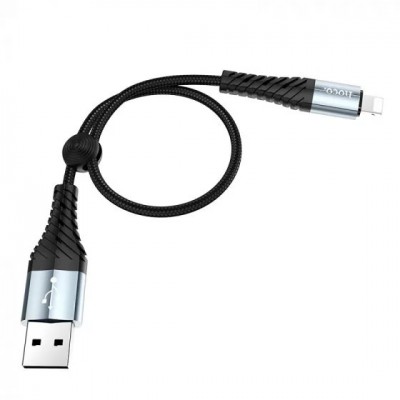 Купить ᐈ Кривой Рог ᐈ Низкая цена ᐈ Кабель Hoco X38 USB - Lightning, 0.25м, Black (X38LB0.25)