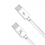 Купить ᐈ Кривой Рог ᐈ Низкая цена ᐈ Кабель Grand-X USB Type-C - USB Type-C, Power Delivery, 48W, 1м, White (CC-07)