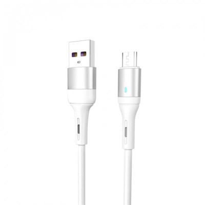 Купить ᐈ Кривой Рог ᐈ Низкая цена ᐈ Кабель SkyDolphin S06V LED Smart Power USB - microUSB 1м, White (USB-000558)