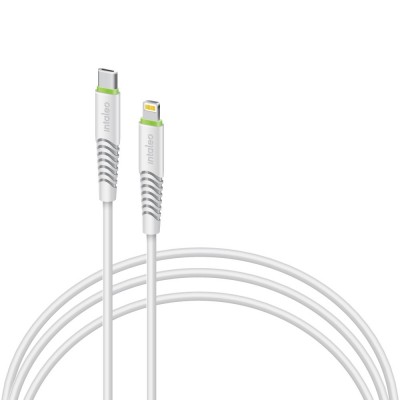 Купить ᐈ Кривой Рог ᐈ Низкая цена ᐈ Кабель Intaleo CBFLEXTL0 USB Type-C - Lightning (M/M), 0.2 м, White (1283126580024)