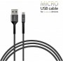 Купить ᐈ Кривой Рог ᐈ Низкая цена ᐈ Кабель Intaleo CB0 USB - micro USB (M/M), 1.2 м, Black/Grey (1283126495649)